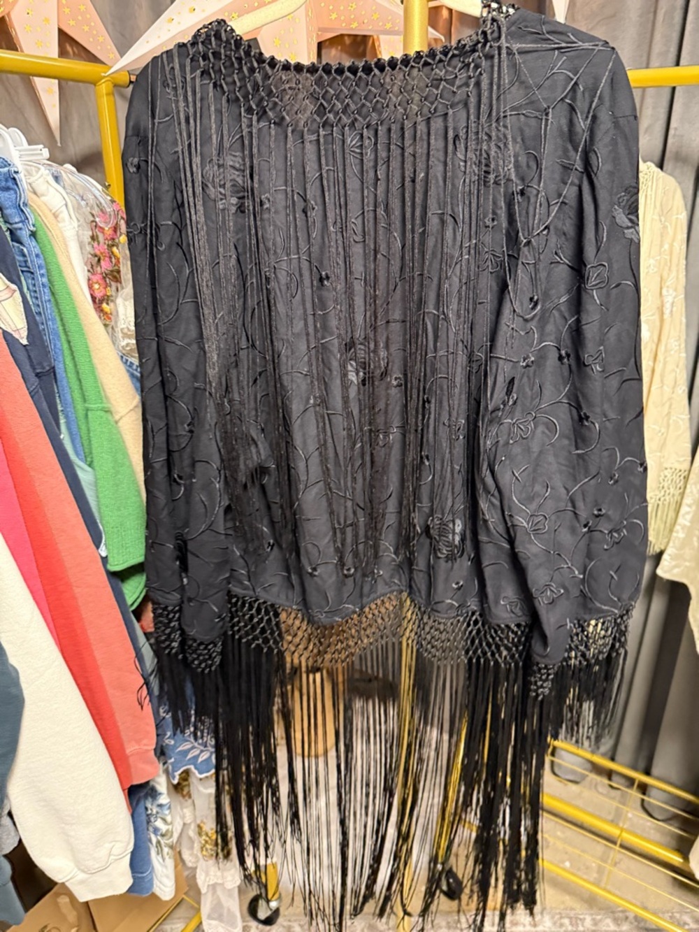 NWOT Free People London Nights Piano Duster in Black - Picture 8 of 9